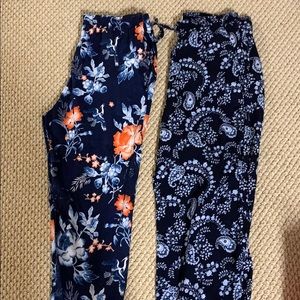2/$10 Flower print H&M pants